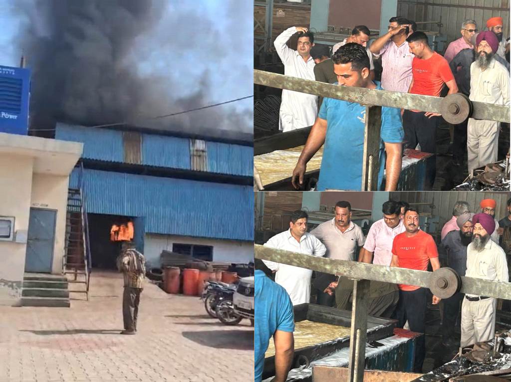 Fire breaks out at Bela Bathri industrial unit prompt action by fire brigade averts major disaster